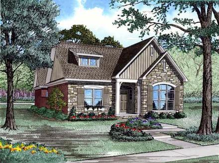 Country Narrow Lot One-Story Elevation of Plan 82140