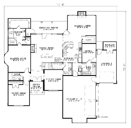 Plan 82150 | Craftsman Style with 4 Bed, 3 Bath, 3 Car Garage