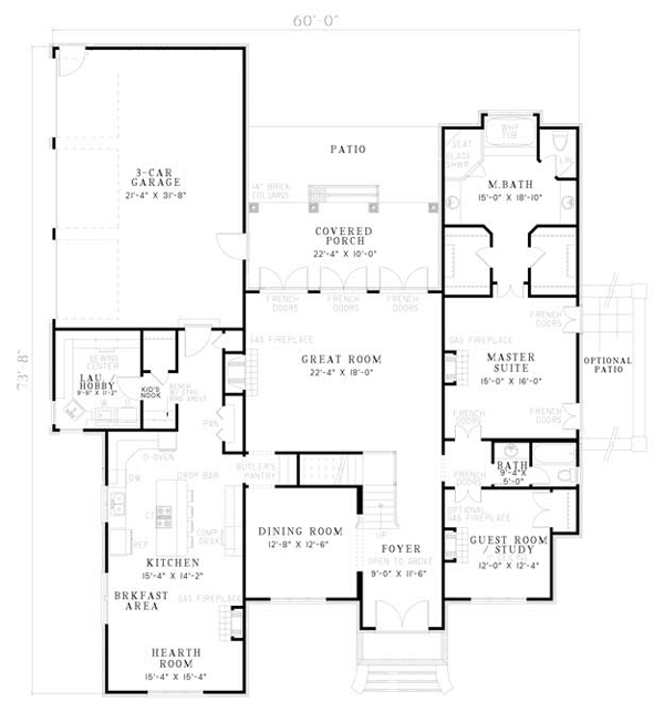 Contemporary Traditional Level One of Plan 82153