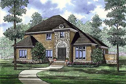 Contemporary Traditional Elevation of Plan 82153