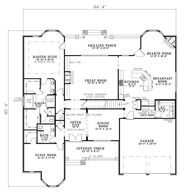 Craftsman Level One of Plan 82154