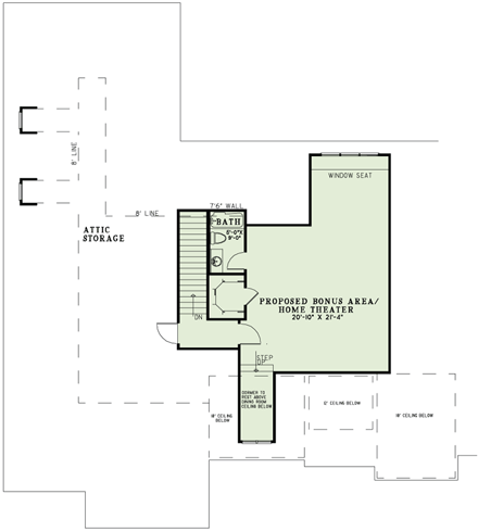 House Plan 82163 Second Level Plan