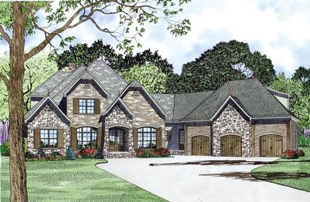 Craftsman European French Country Elevation of Plan 82164