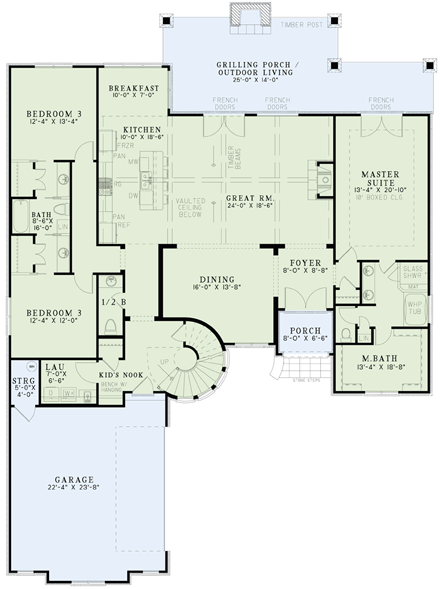 House Plan 82165 First Level Plan