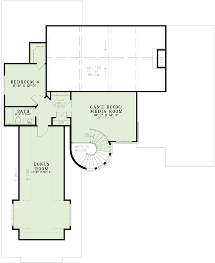 House Plan 82165 Second Level Plan