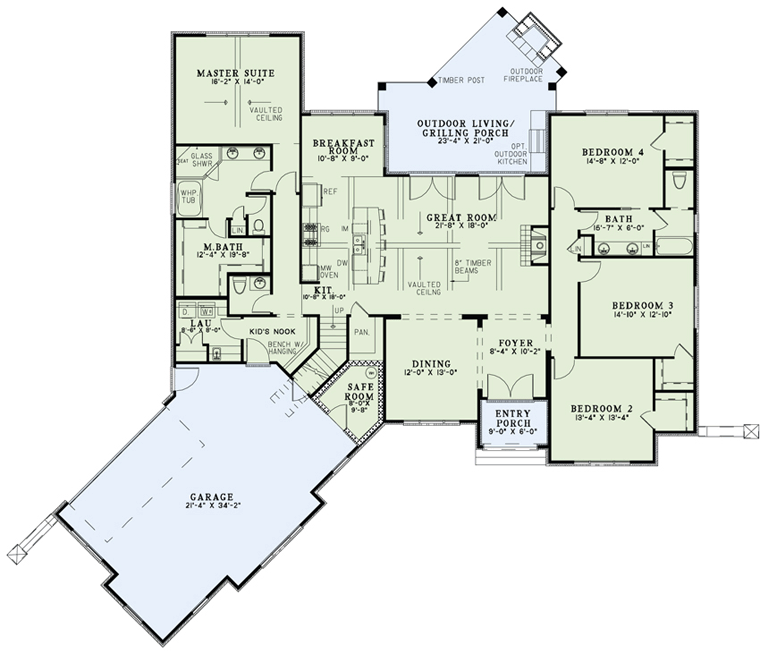 Contemporary Level One of Plan 82171