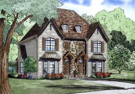 Tudor Elevation of Plan 82174