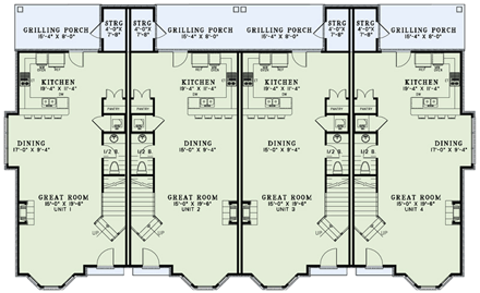 Multi-Family Plan 82175 First Level Plan