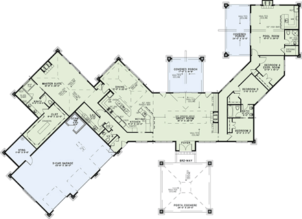 House Plan 82183 First Level Plan