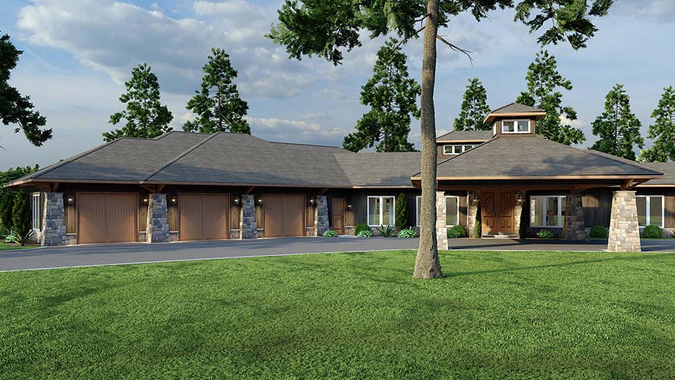Plan with 4183 Sq. Ft., 3 Bedrooms, 4 Bathrooms, 3 Car Garage Picture 11