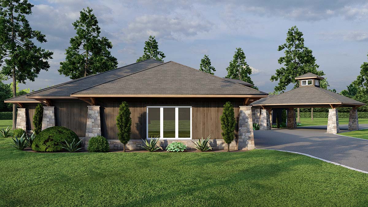 Plan with 4183 Sq. Ft., 3 Bedrooms, 4 Bathrooms, 3 Car Garage Picture 3