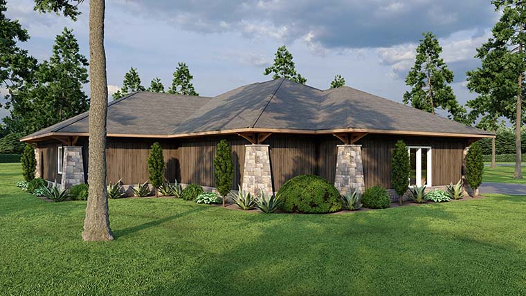 Plan with 4183 Sq. Ft., 3 Bedrooms, 4 Bathrooms, 3 Car Garage Picture 6