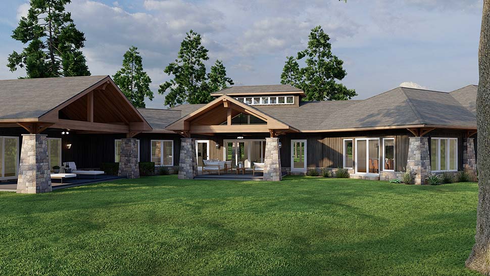 Plan with 4183 Sq. Ft., 3 Bedrooms, 4 Bathrooms, 3 Car Garage Picture 7