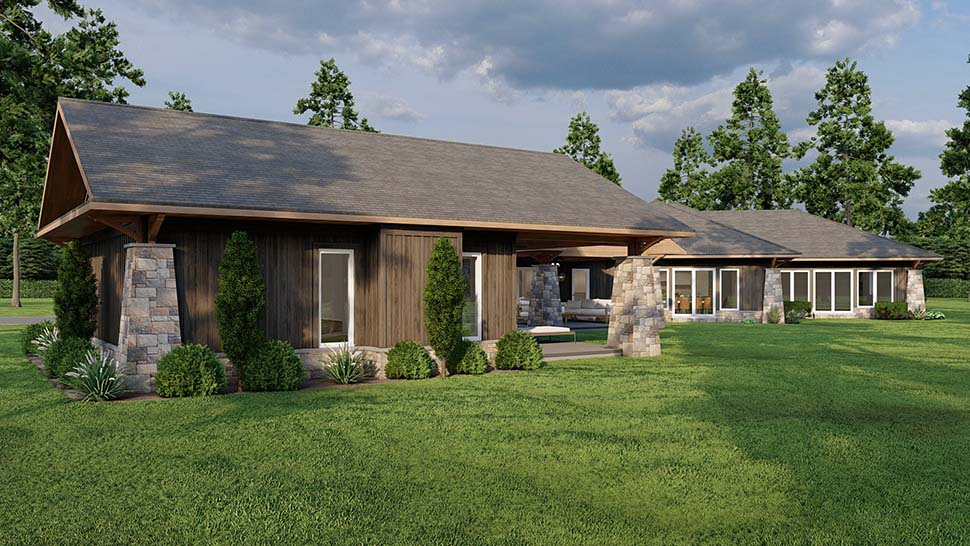 Plan with 4183 Sq. Ft., 3 Bedrooms, 4 Bathrooms, 3 Car Garage Picture 8