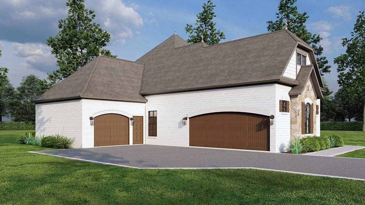 Plan with 2545 Sq. Ft., 4 Bedrooms, 3 Bathrooms, 3 Car Garage Picture 3
