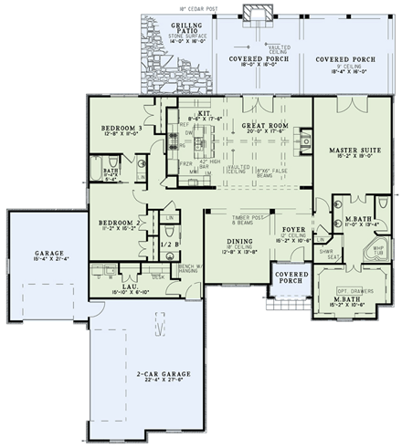 House Plan 82186 First Level Plan