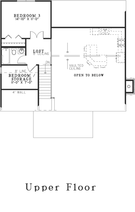 House Plan 82190 Second Level Plan