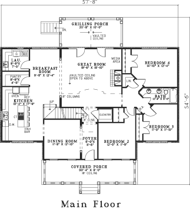 House Plan 82194 First Level Plan