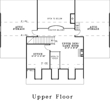 House Plan 82194 Second Level Plan