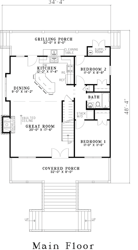 House Plan 82201 First Level Plan