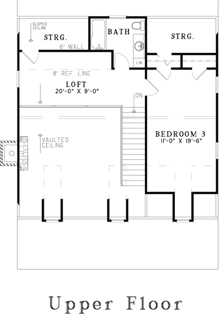 House Plan 82201 Second Level Plan