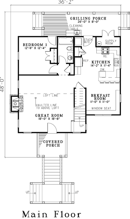 House Plan 82209 First Level Plan