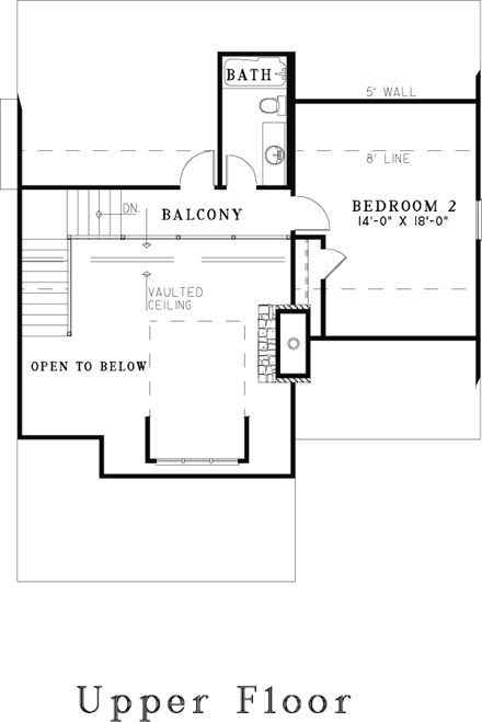 House Plan 82210 Second Level Plan