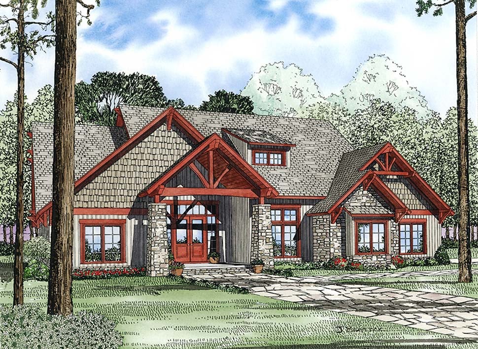 Plan with 3206 Sq. Ft., 4 Bedrooms, 4 Bathrooms, 3 Car Garage Picture 4
