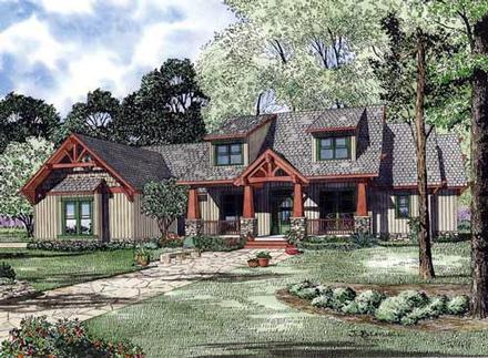 Country Craftsman Tudor Elevation of Plan 82217