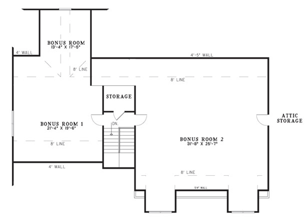 Craftsman Ranch Level Two of Plan 82222