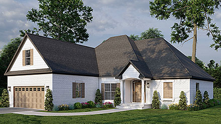 Craftsman European Elevation of Plan 82224