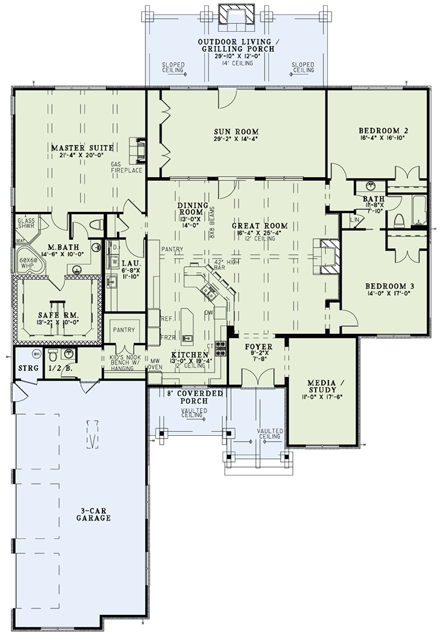 House Plan 82229 First Level Plan