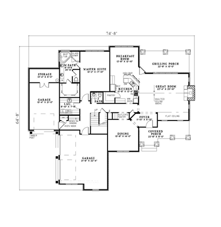 House Plan 82240 First Level Plan