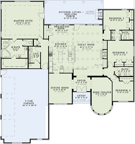 House Plan 82247 First Level Plan
