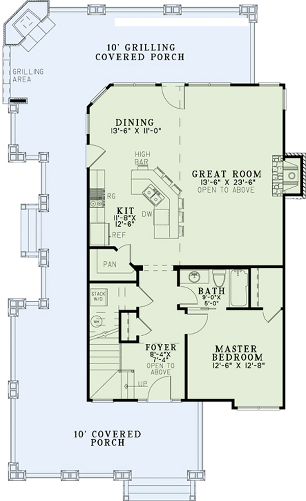 Country Craftsman Level One of Plan 82251