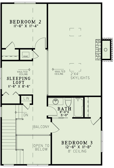 House Plan 82251 Second Level Plan