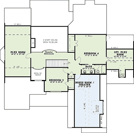 House Plan 82259 Second Level Plan