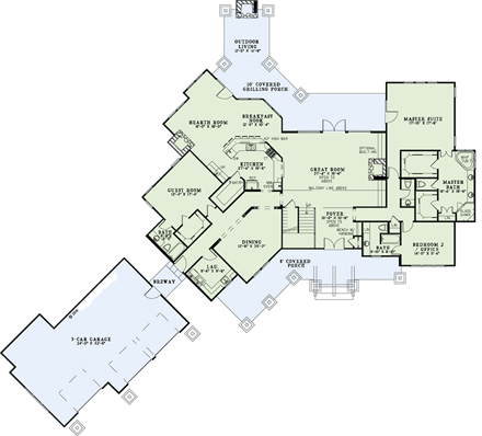 House Plan 82261 First Level Plan