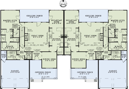 Multi-Family Plan 82263 First Level Plan