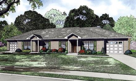 Multi-Family Plan 82266 Elevation