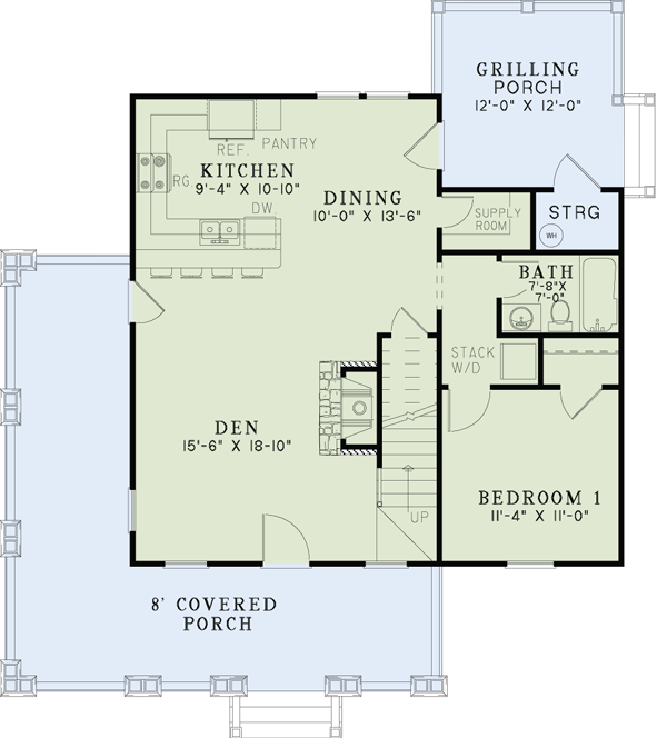 House Plan 82267 Level One