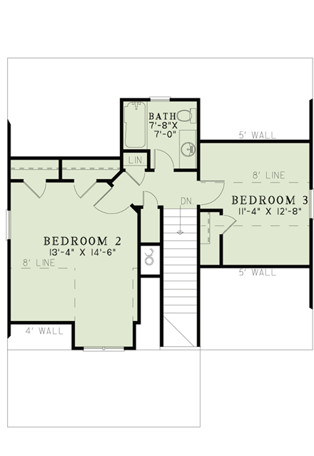 House Plan 82267 Second Level Plan