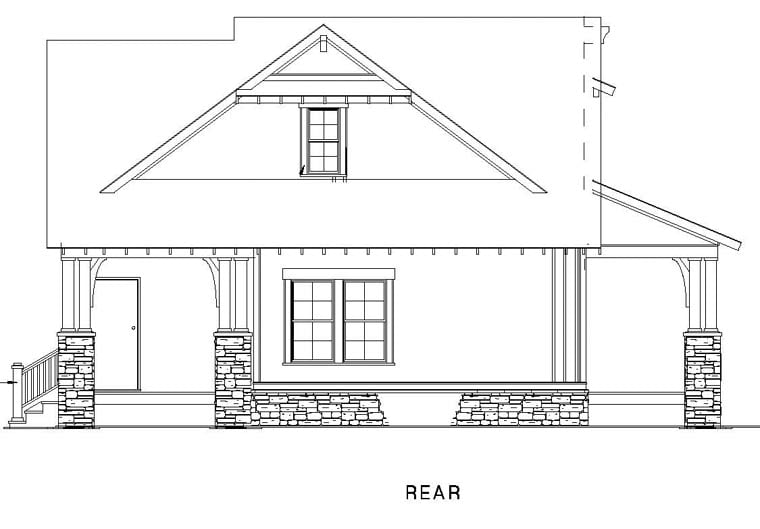 House Plan 82267 Rear Elevation