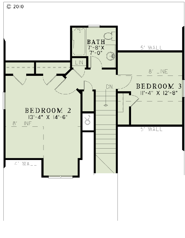 Cottage Country Craftsman Level Two of Plan 82268