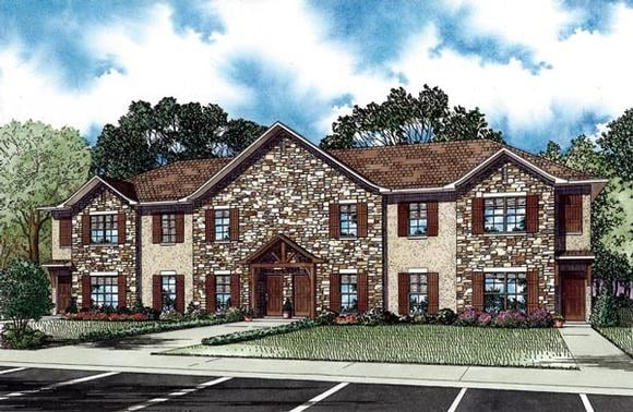 Multi-Family Plan 82274 Elevation