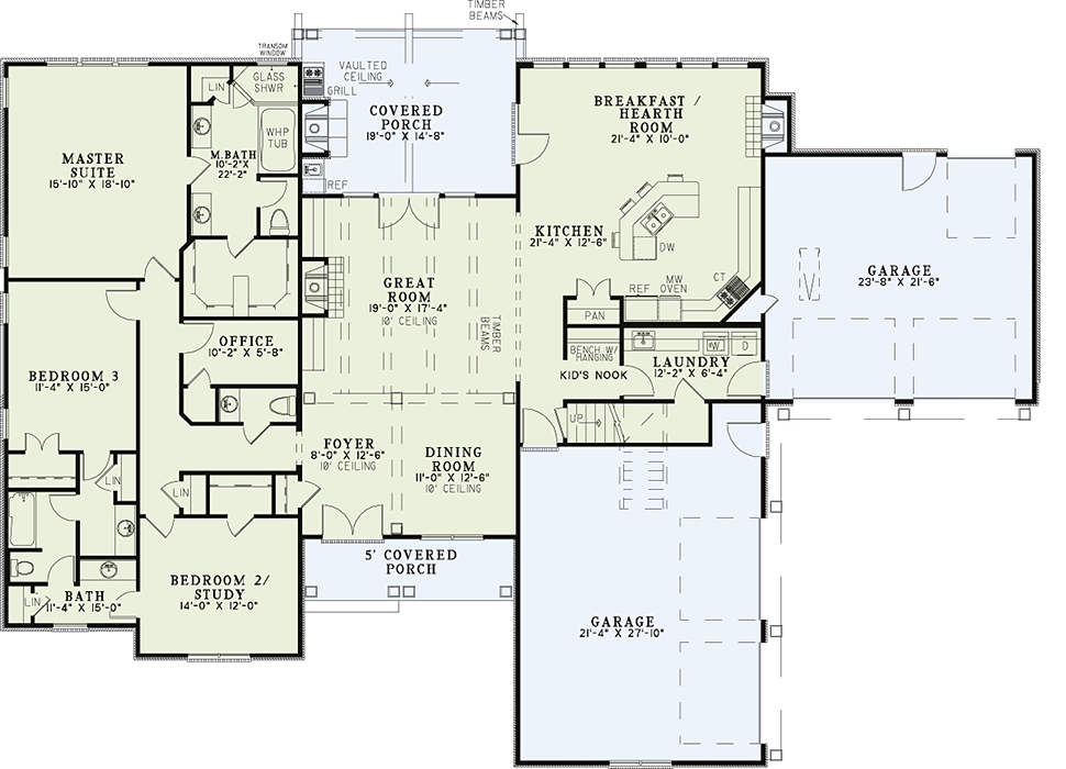 Country Craftsman European Level One of Plan 82275