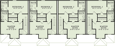 Multi-Family Plan 82277 Second Level Plan