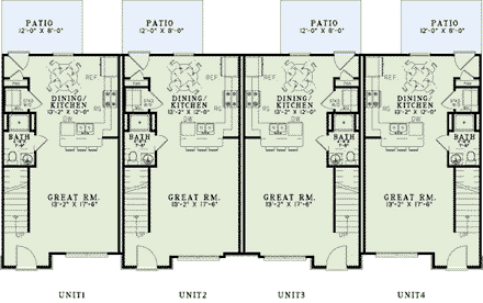 Multi-Family Plan 82287 First Level Plan