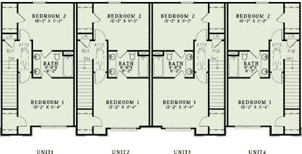 Multi-Family Plan 82287 Second Level Plan