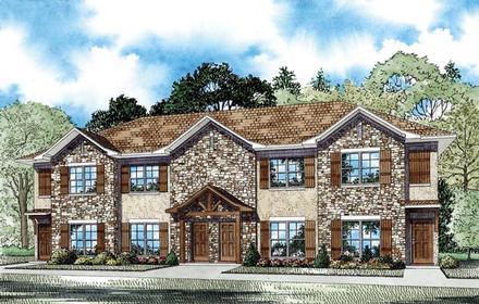 Multi-Family Plan 82288 Elevation